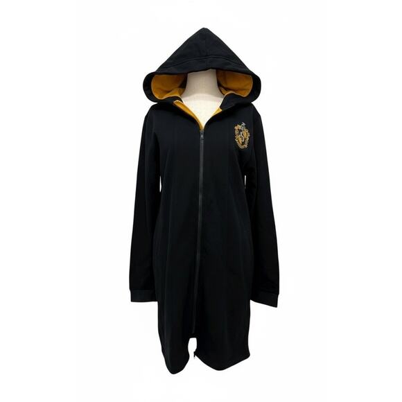 Harry Potter HUFFLEPUFF Wizard World Zip Up Hoodie Robe Hot Topic Small NWT - Picture 1 of 10